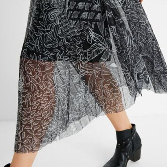 DESIGUAL Women's Fabiola Pleated Midi Skirt - Picture 5 of 14